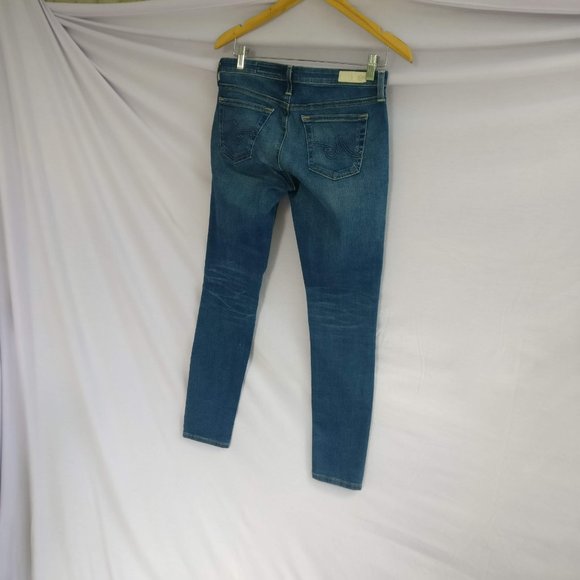 AG SUPER SKINNY ANKLE JEANS in LEGGING WASH  27w +MEASUREMENTS 98%Cotton - Picture 4 of 10